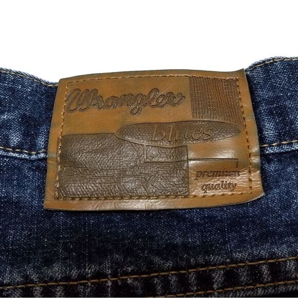 𝅺VINTAGE 80s Wrangler Blues Dark Stonewash Jeans - Picture 8 of 9